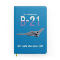 Thumbnail for B-21 Raider design on turquoise notebook