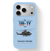 Thumbnail for Bell UH-1Y Venom design on light blue magsafe iphone case, for iPhone 17 Pro