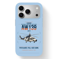 Thumbnail for Leonardo AW139 design on light blue magsafe iphone case, for iPhone 17 Pro