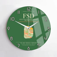 Thumbnail for Sioux Falls Regional Airport Joe Foss Field (FSD) design on green no frame wall clock
