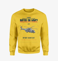 Thumbnail for Leonardo AW101 Merlin HM2 design on yellow sweatshirt