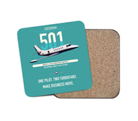 Thumbnail for Cessna 501 Citation I SP design on turquoise 1 piece coaster