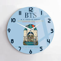 Thumbnail for M. R. Stefanik Airport BTS Wall-Clock No-Frame - Light Blue