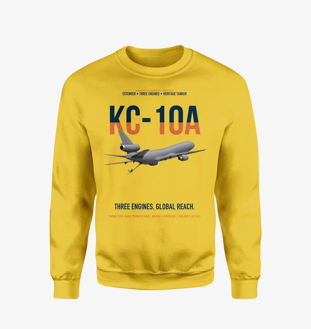 KC-10A EXTENDER design on yellow sweatshirt