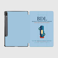 Thumbnail for Bradley International Airport (BDL) design on light blue samsung tablet tablet case