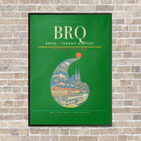 Thumbnail for Brno - Turany Airport BRQ - Canvas Framed - Green