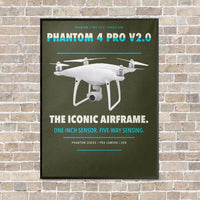 Thumbnail for DJI Phantom 4 Pro V2.0 vertical canvas print - framed - green army background