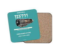 Thumbnail for TFE731 design on turquoise 1 piece coaster