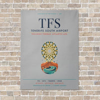 Thumbnail for Tenerife South Airport TFS vertical canvas print - no frame - light gray background
