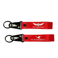 Thumbnail for Xiamen Airlines Hawk-shaped key chain, Red + NAME