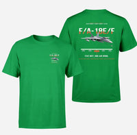 Thumbnail for F A-18E F Buddy Tanker design on green double-side t-shirt, double-side print