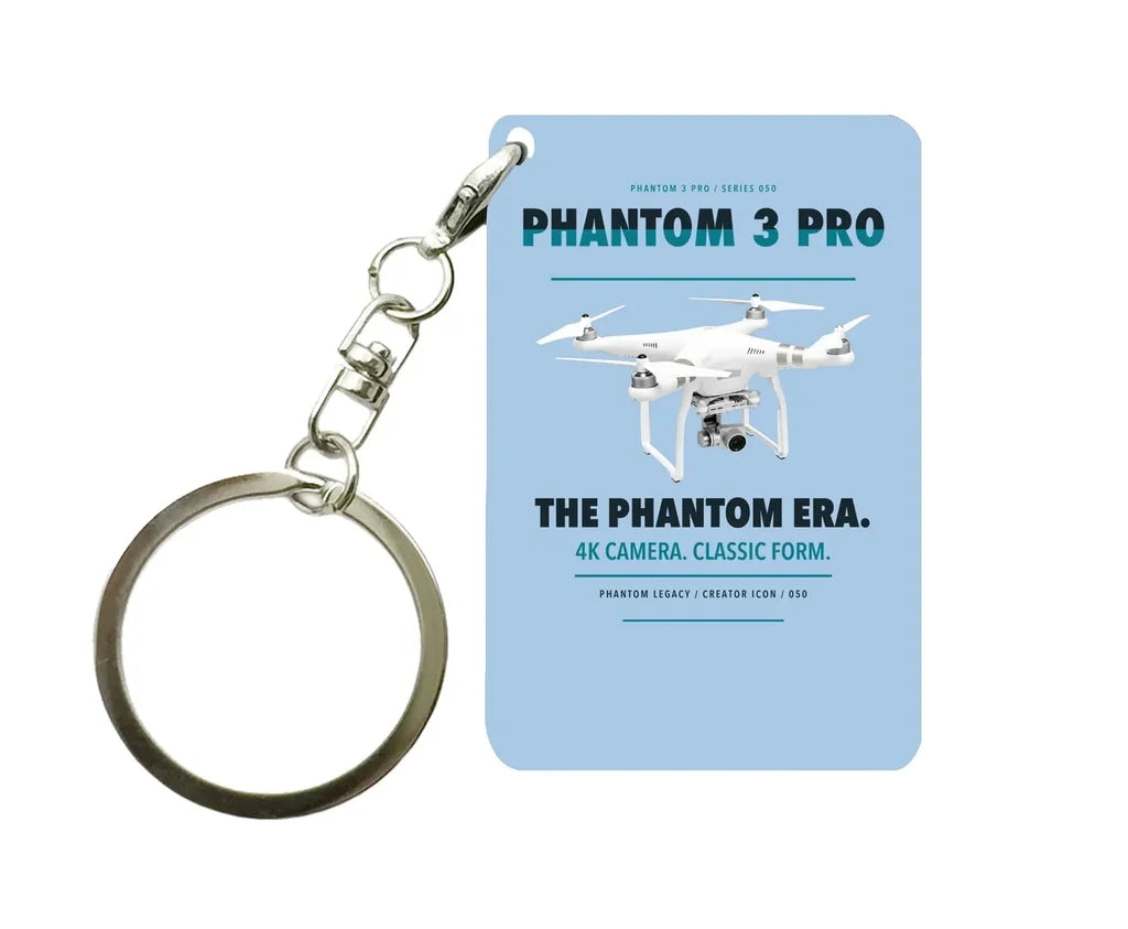 DJI Phantom 3 Professional Key Chain design on light blue key chain