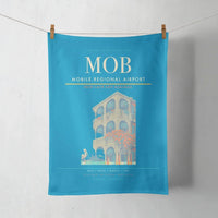 Thumbnail for Mobile Regional Airport (MOB) design on turquoise towel