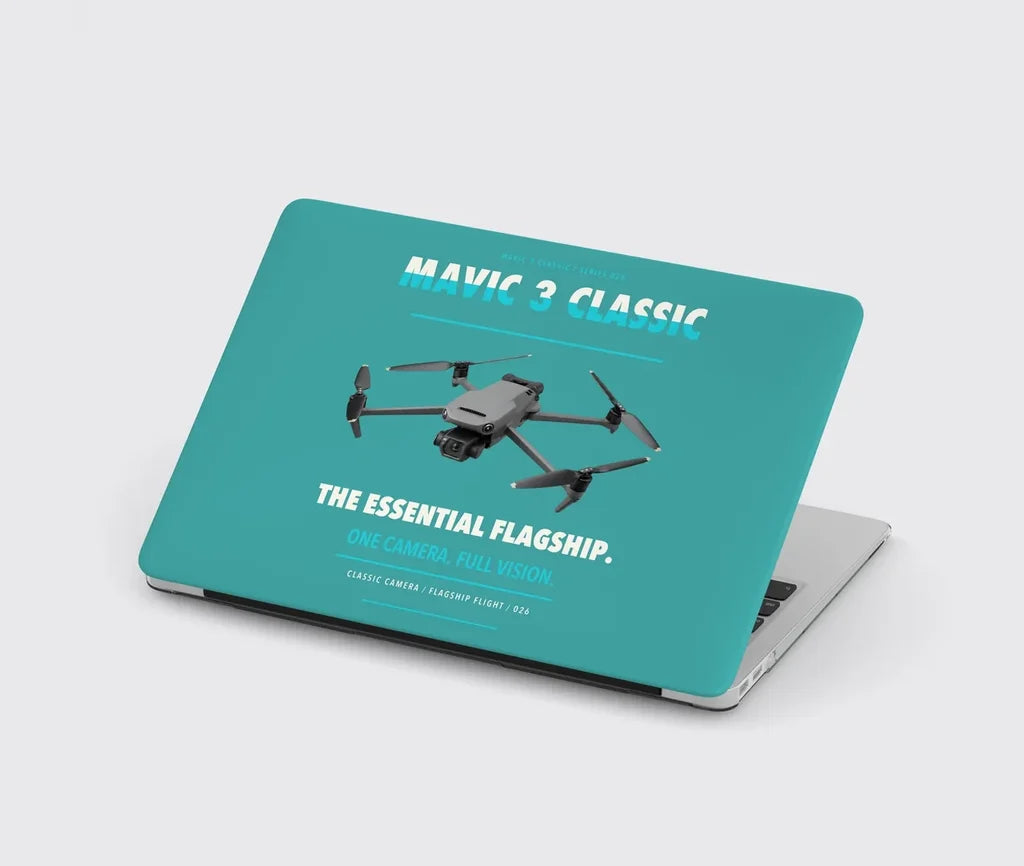 DJI Mavic 3 Classic design on turquoise MacBook case