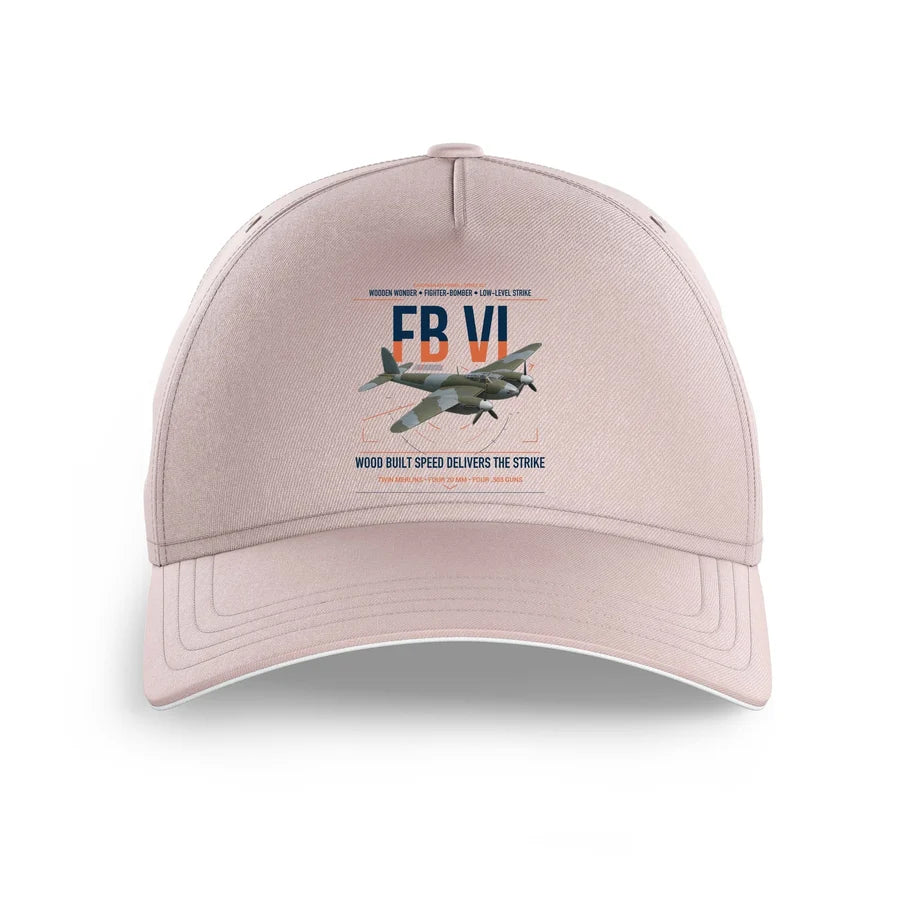 de Havilland Mosquito FB VI design on pink printed hat