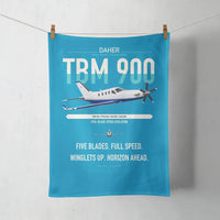 Thumbnail for Daher TBM 900 design on turquoise towel