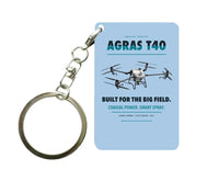 Thumbnail for DJI Agras T40 Key Chain design on light blue key chain