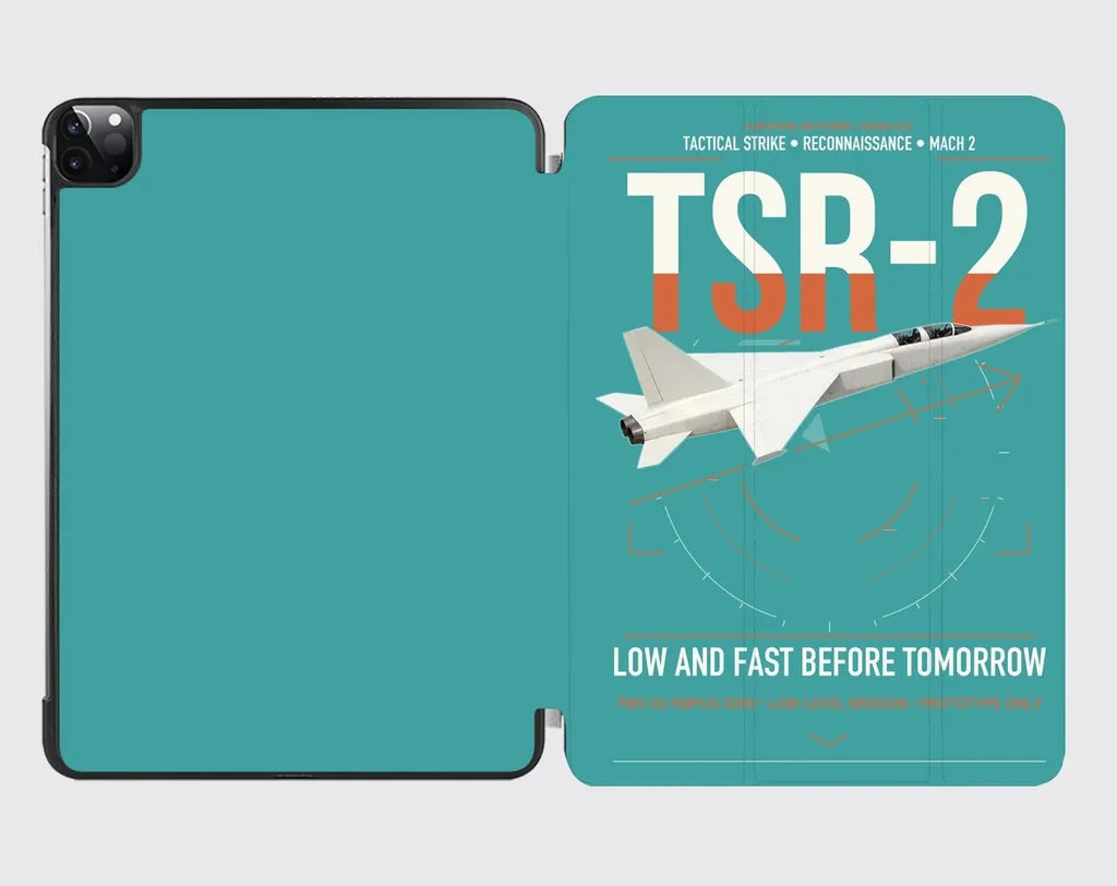 BAC TSR-2 design on turquoise ipad tablet case