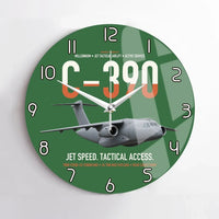 Thumbnail for C-390 Millennium design on green no frame wall clock