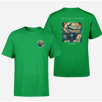 Thumbnail for VINTAGE G4091 - The Typhoon Trackers - Double-Side T-Shirt design on green double side t shirt