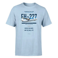 Thumbnail for Fairchild Hiller FH-227B design on light blue single side