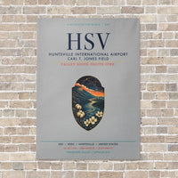 Thumbnail for Huntsville International Airport HSV vertical canvas print - no frame - light gray background