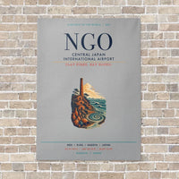 Thumbnail for Central Japan International Airport NGO vertical canvas print - no frame - light gray background