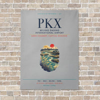 Thumbnail for Beijing Daxing International Airport PKX vertical canvas print - no frame - light gray background