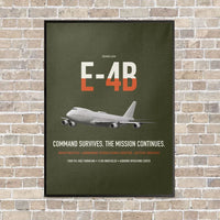 Thumbnail for E-4B Nightwatch vertical canvas print - framed - green army background