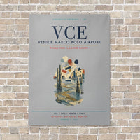 Thumbnail for Venice Marco Polo Airport VCE vertical canvas print - no frame - light gray background