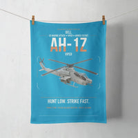 Thumbnail for Bell AH-1Z Viper design on turquoise towel