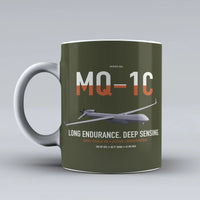 Thumbnail for MQ-1C Gray Eagle ER design on green army ceramic mug, double-side print