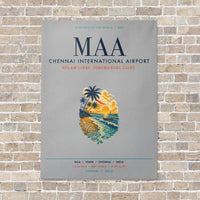Thumbnail for Chennai International Airport MAA vertical canvas print - no frame - light gray background