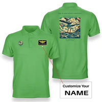 Thumbnail for VINTAGE G4067 - The Warm Winds Crossing - Double-Side Polo T-Shirt design on lightgreen+name