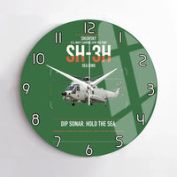 Thumbnail for Sikorsky SH-3H Sea King design on green no frame wall clock