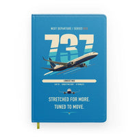 Thumbnail for Boeing 737 MAX 10 design on turquoise notebook