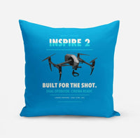Thumbnail for DJI Inspire 2 design on turquoise pillow