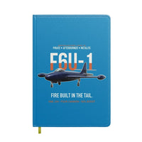 Thumbnail for F6U-1 Pirate Fire Built in the Tail design on turquoise notebook