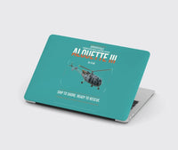Thumbnail for Aérospatiale SA 316B Alouette III design on turquoise MacBook case