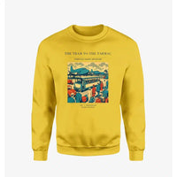 Thumbnail for VINTAGE G4372 - The Tram To The Tarmac - Designed Sweatshirts design on yellow