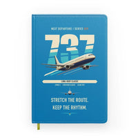 Thumbnail for Boeing 737-400 Classic design on turquoise notebook