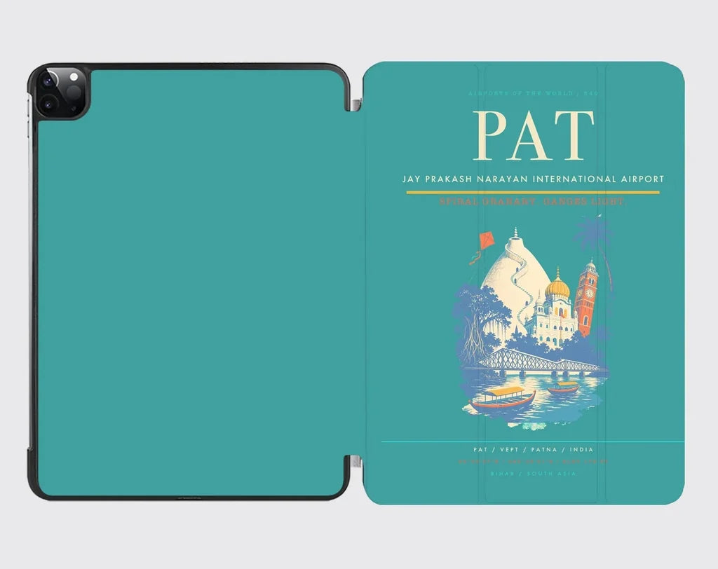 Jay Prakash Narayan International Airport (PAT) design on turquoise ipad tablet case