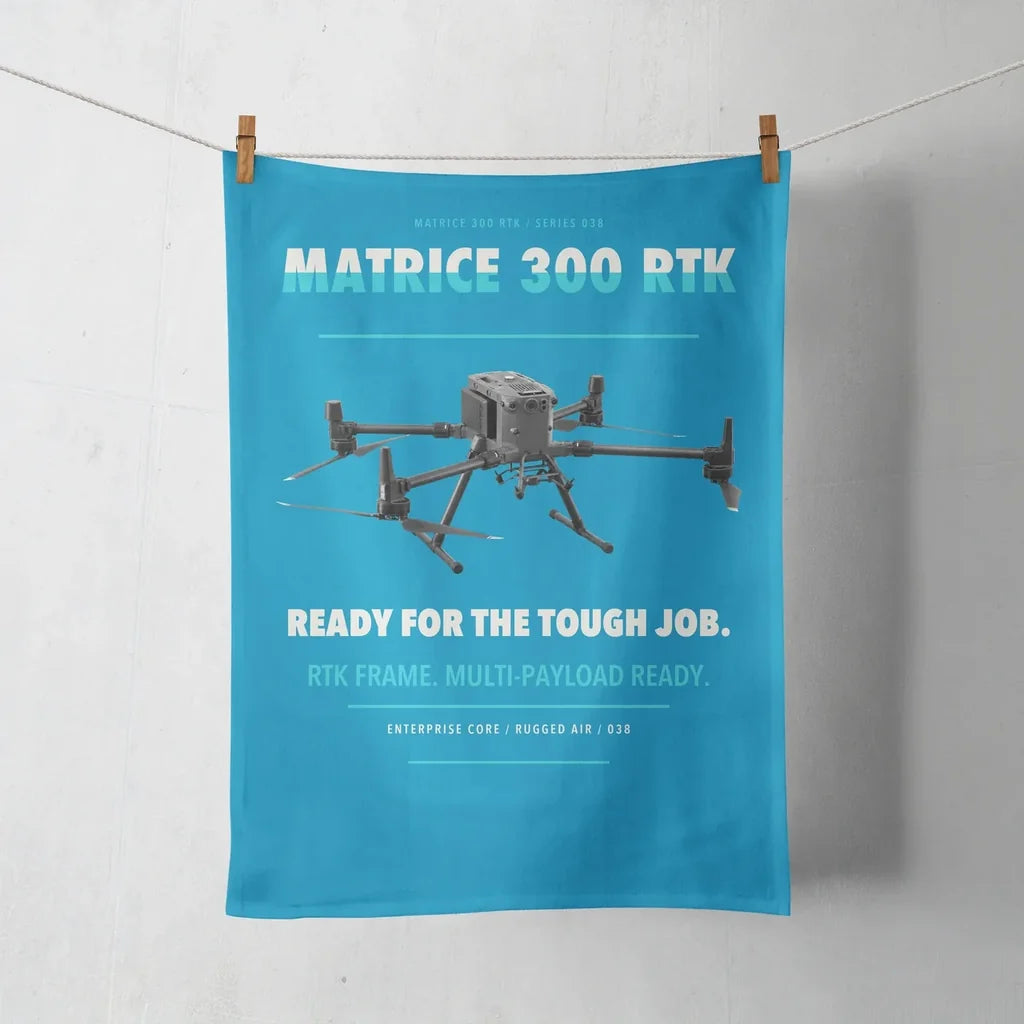 DJI Matrice 300 RTK design on turquoise towel