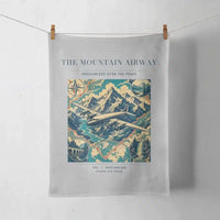 Thumbnail for VINTAGE G4083 - The Mountain Airway - Designed Towels design on lightgray