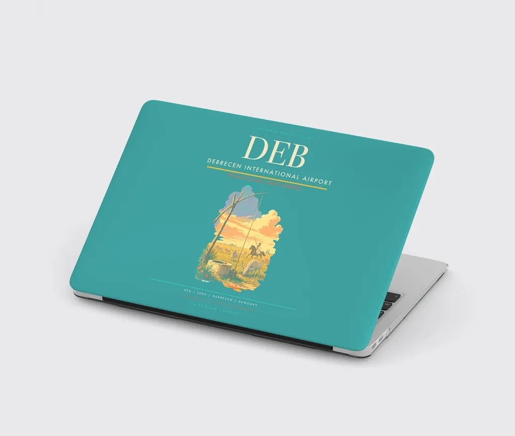 Debrecen International Airport (DEB) design on turquoise MacBook case