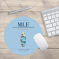 Thumbnail for Velana International Airport Malé (MLE) design on light blue round mouse pad