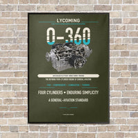 Thumbnail for O-360 vertical canvas print - framed - green army background