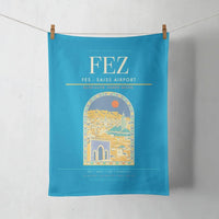 Thumbnail for Fes (FEZ) design on turquoise towel
