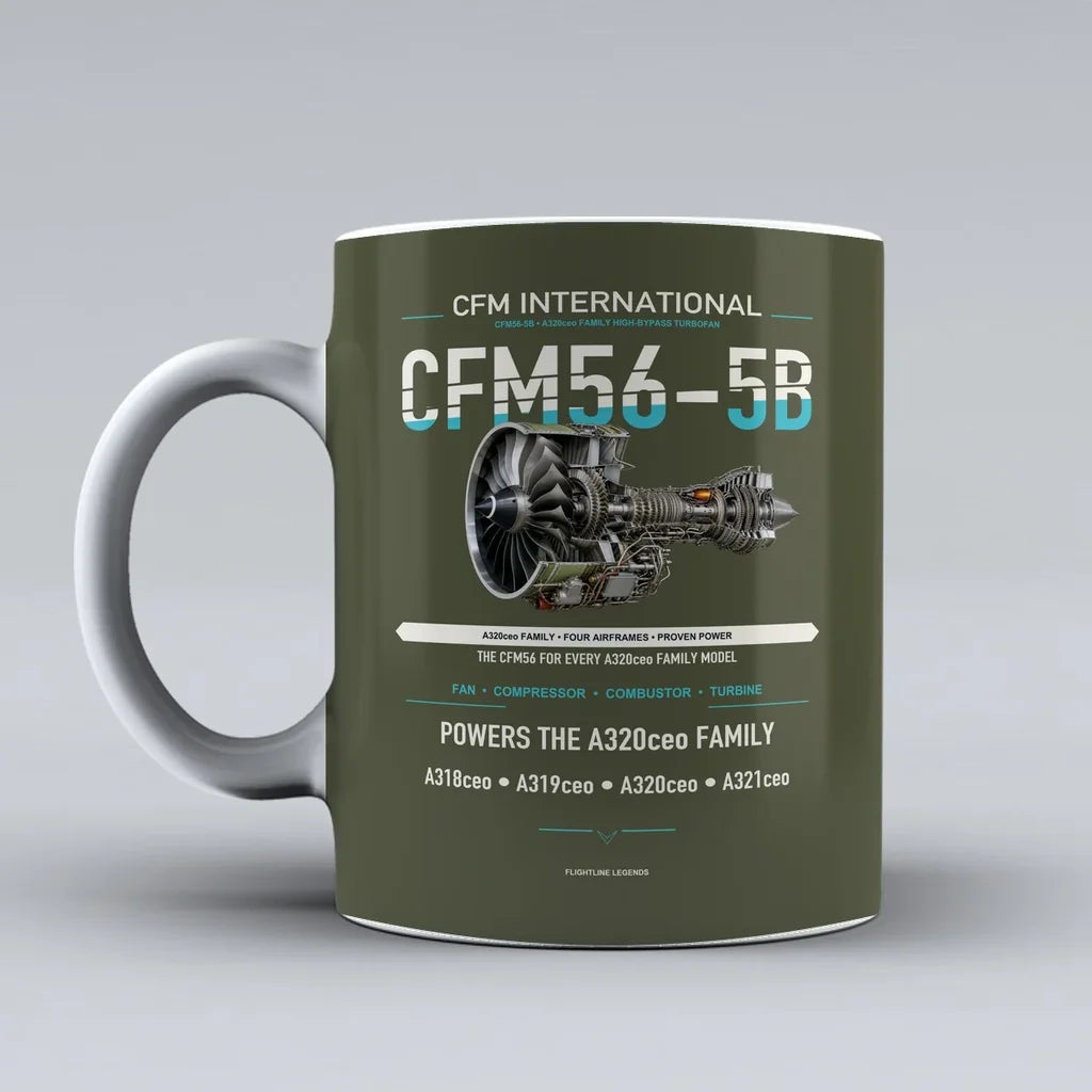 Mug design on green army cfm56 5b