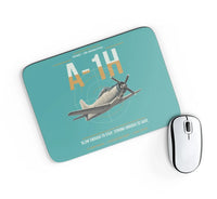 Thumbnail for A-1H Skyraider design on turquoise rectangle mouse pad